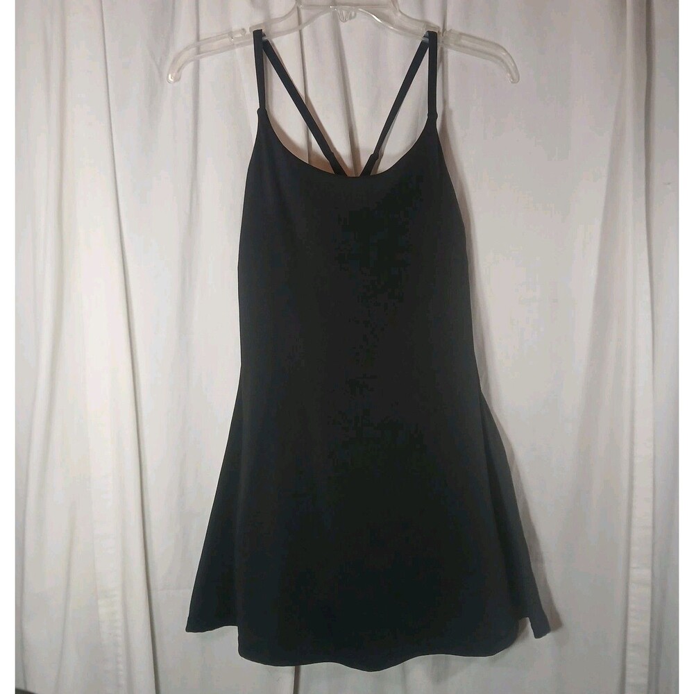 Nicole Miller Sport Golf Tennis Dress Moisture Wicking Crossback Black Medium